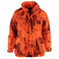 Load image into Gallery viewer, Gamehide whisper insulated parka - front (naked north blaze orange camo)