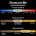 Load image into Gallery viewer, Gamehide Chameleon Reversible bib product specifications.