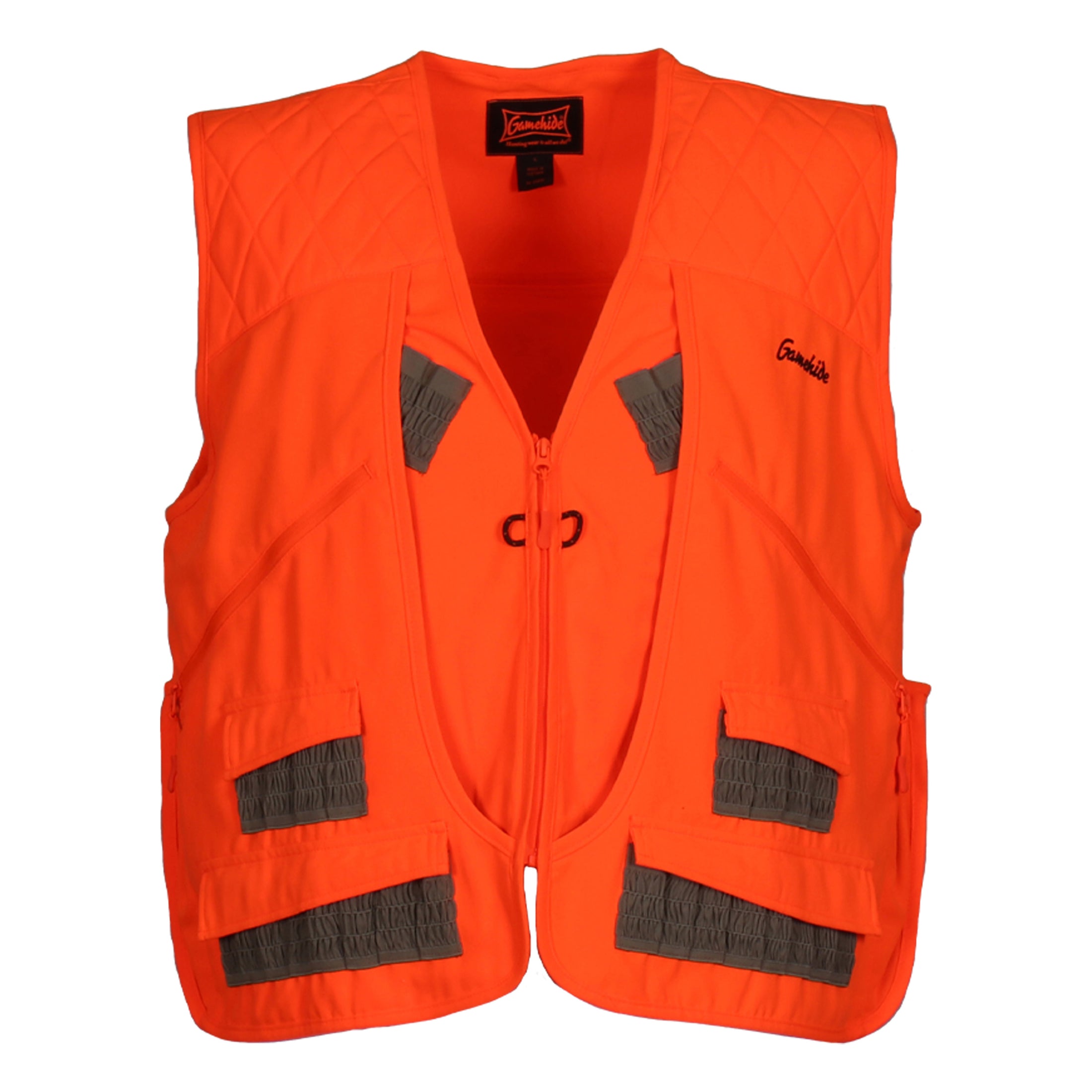 gamehide Chukar UplandBird hunting Vest front (blaze orange)