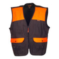 Load image into Gallery viewer, gamehide shelterbelt vest front view (dark brown/blaze orange)