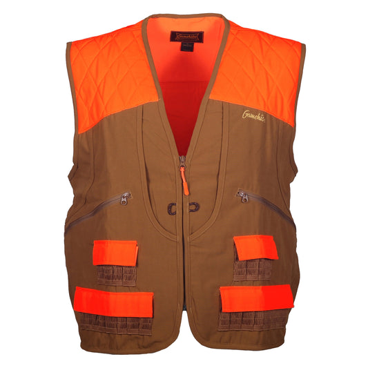 gamehide Pheasant Vest front (marsh brown/blaze orange)