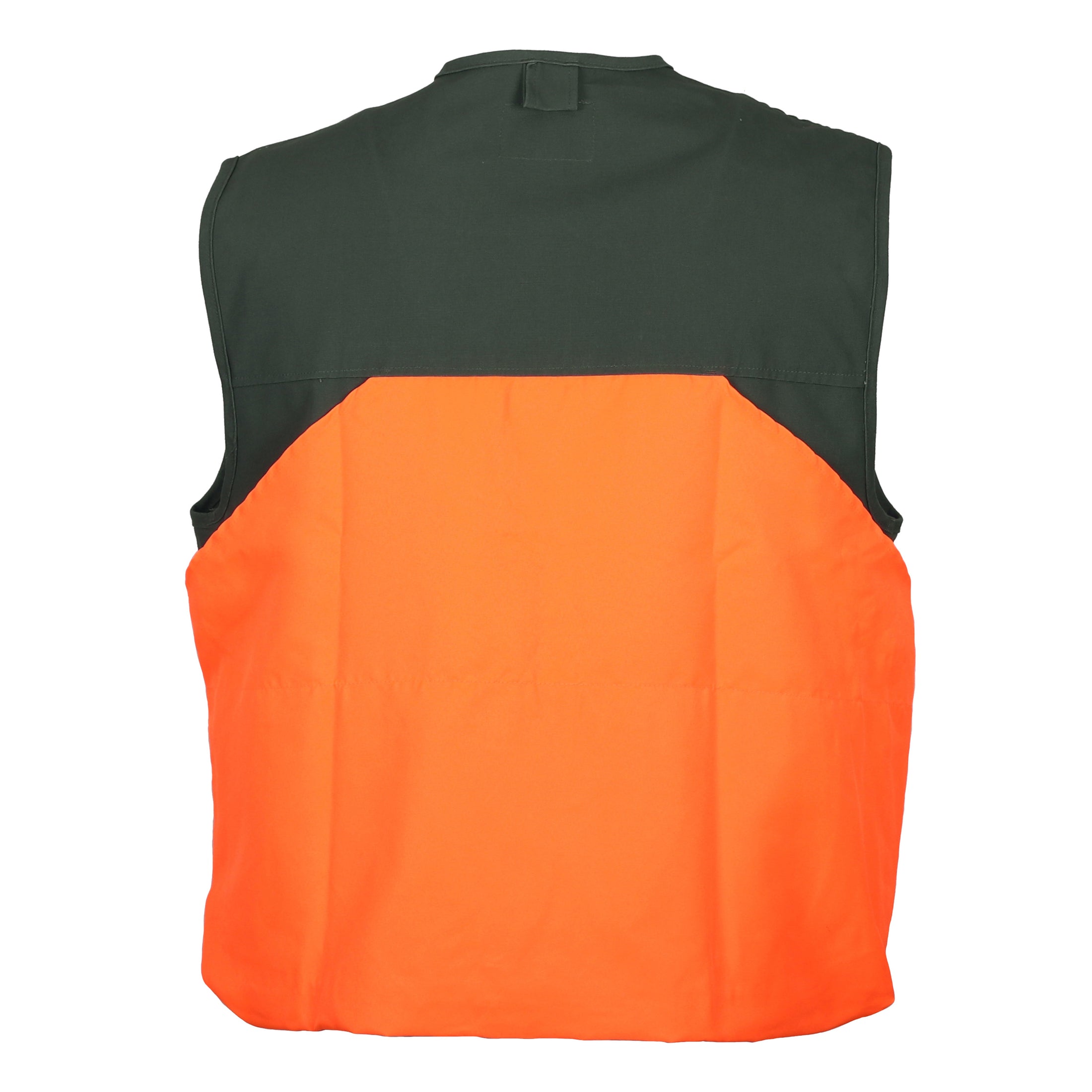 Briar Proof Upland Hunting Vest front (olive/blaze orange)