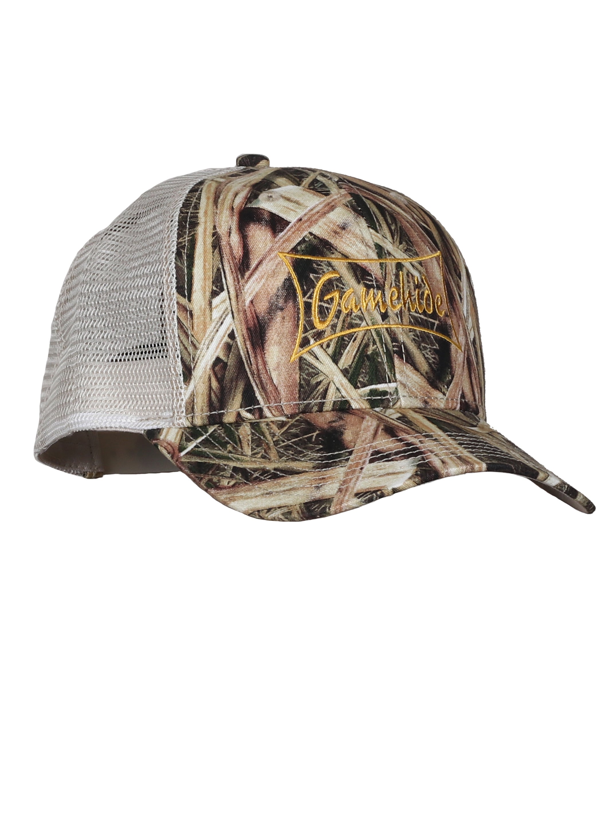 Gamehide logo hat front (mossy oak shadow grass blades)