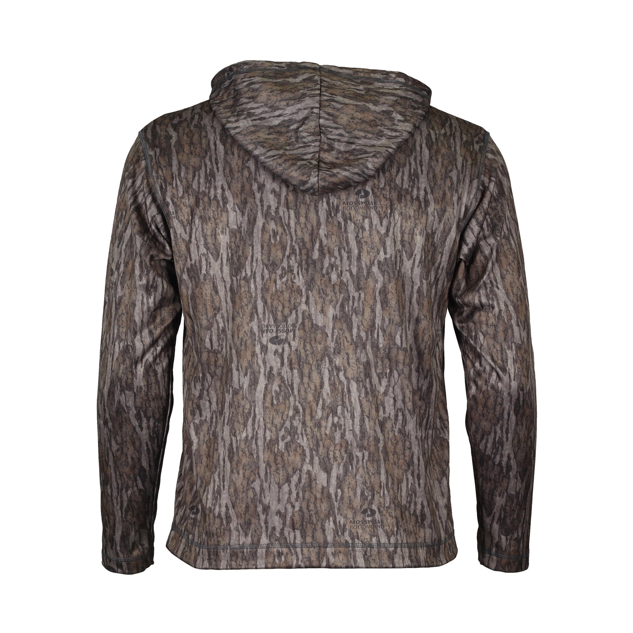 gamehide Performance Fleece Hoodie back (mossy oak new bottomland)