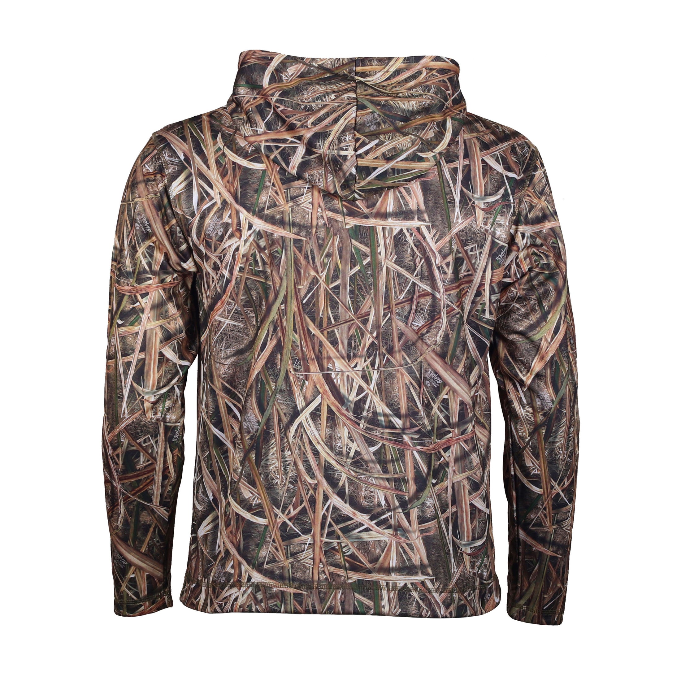 gamehide Performance Fleece Hoodie back (mossy oak shadow grass blades)