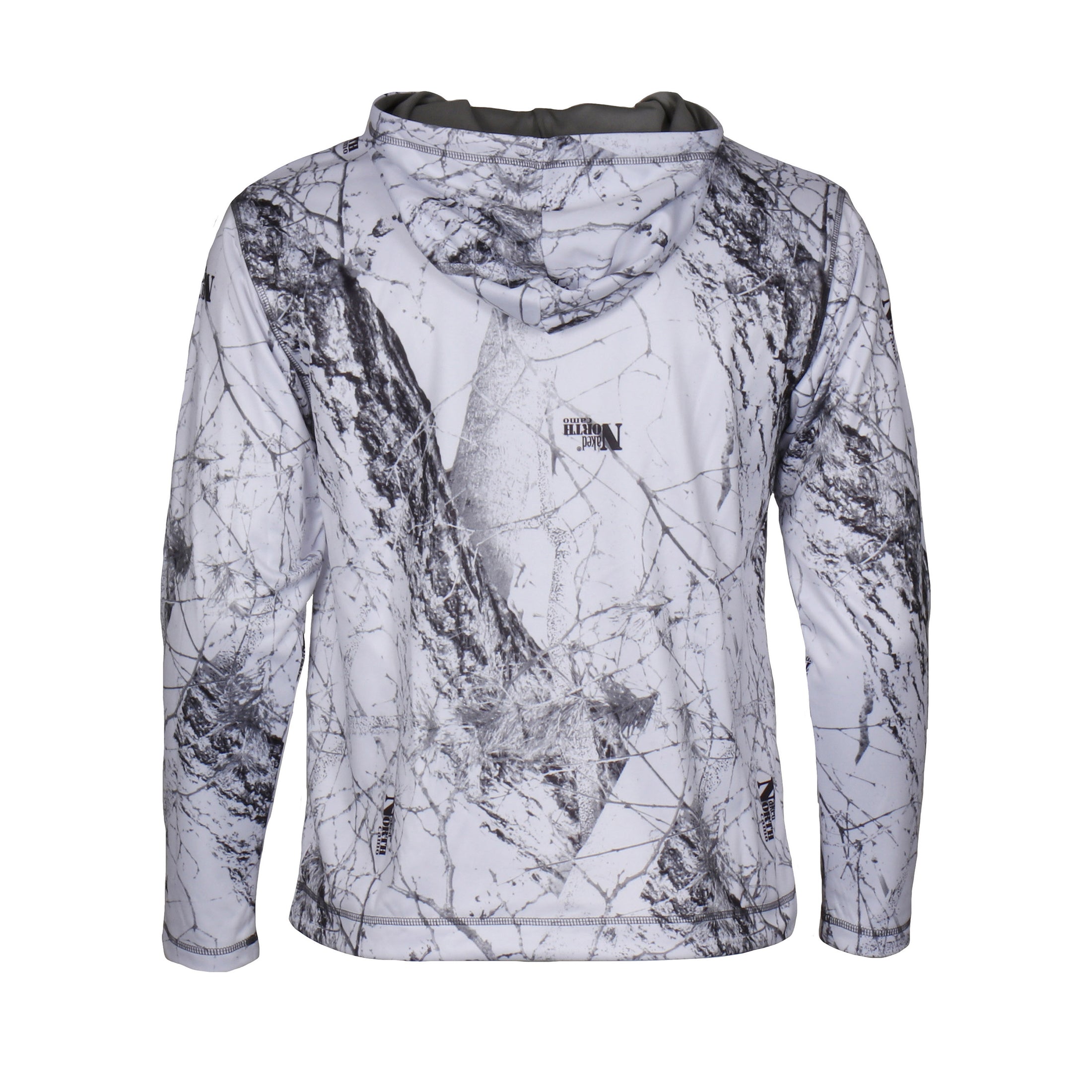 gamehide Performance Fleece Hoodie back (naked north snow camo)