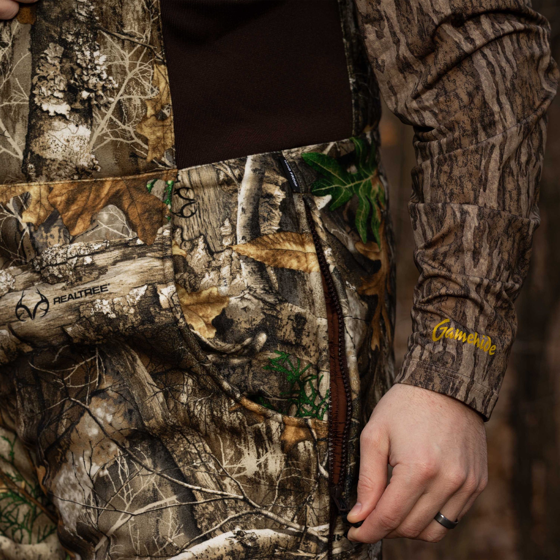 primaloft hunting bib side elastic