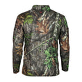 Load image into Gallery viewer, gamehide ElimiTick Tactical Style Quarter Zip Long Sleeve Shirt back (mossy oak obsession)