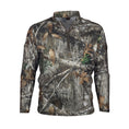 Load image into Gallery viewer, gamehide ElimiTick Tactical Style Quarter Zip Long Sleeve Shirt front (realtree edge)