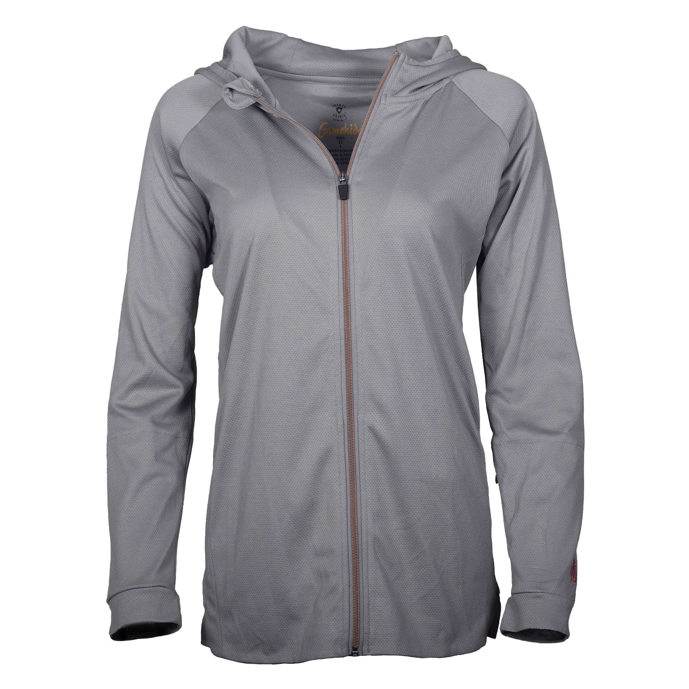 gamehide womens elimitick full zip jacket (gray)