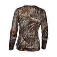 Load image into Gallery viewer, gamehide elimitick womens long sleeve shirt back view (realtree edge)