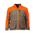 Load image into Gallery viewer, gamehdie Fenceline Upland Hunting Jacket front (tan/blaze orange)