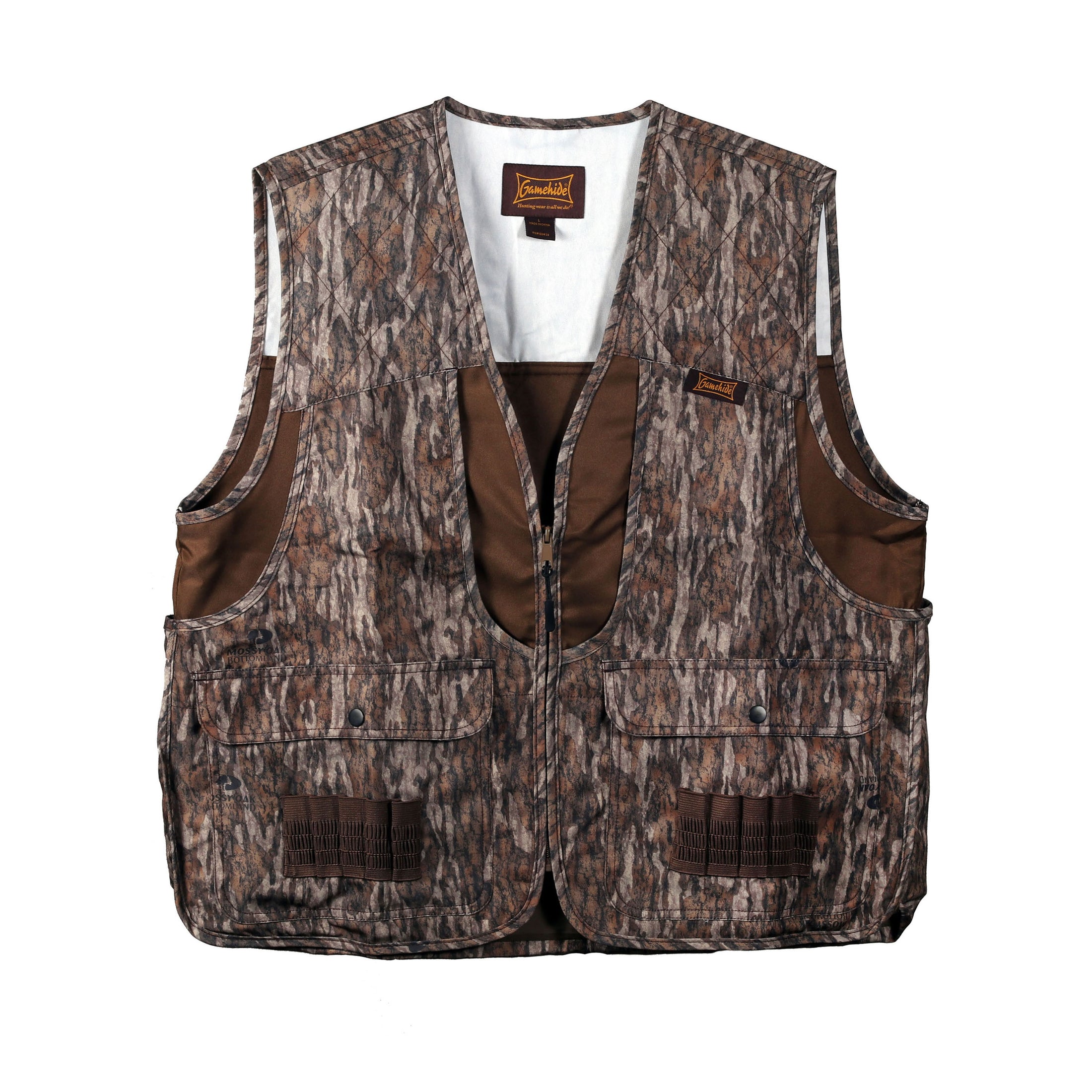 Gamehide - Front Loader Vest - Front View - #color_mossy-oak-new-bottomland
