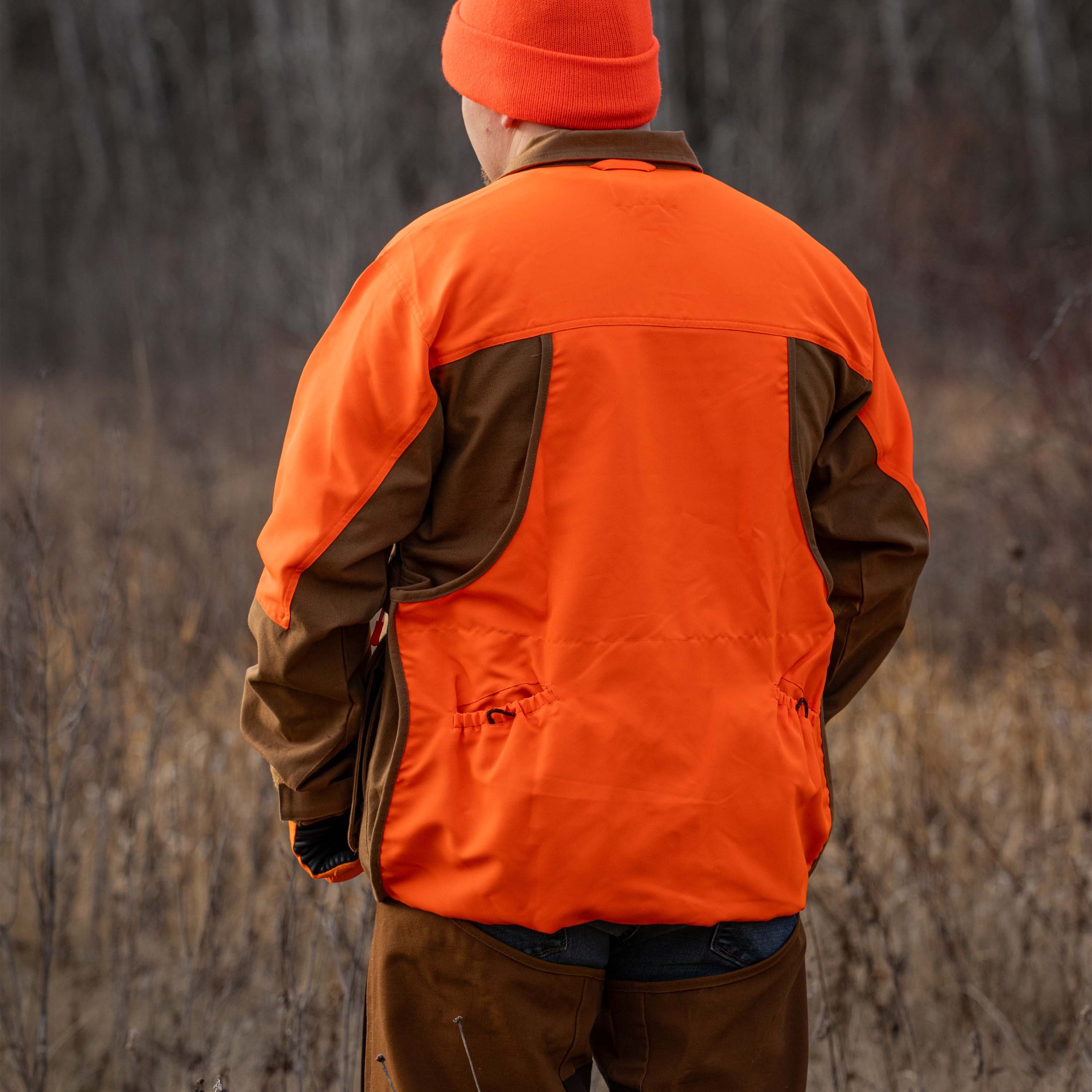 upland hunting jacket rear view