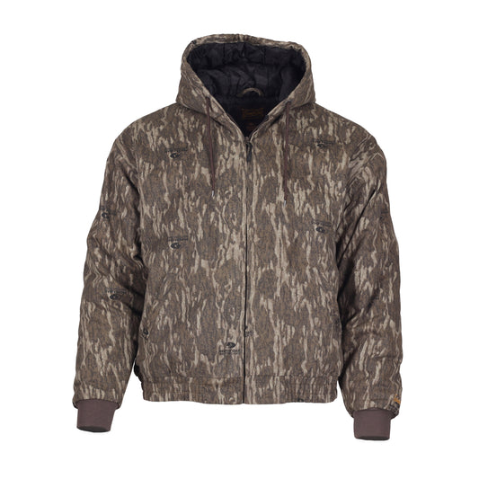 gamehide Lock Down Jacket front (mossy oak new bottomland)