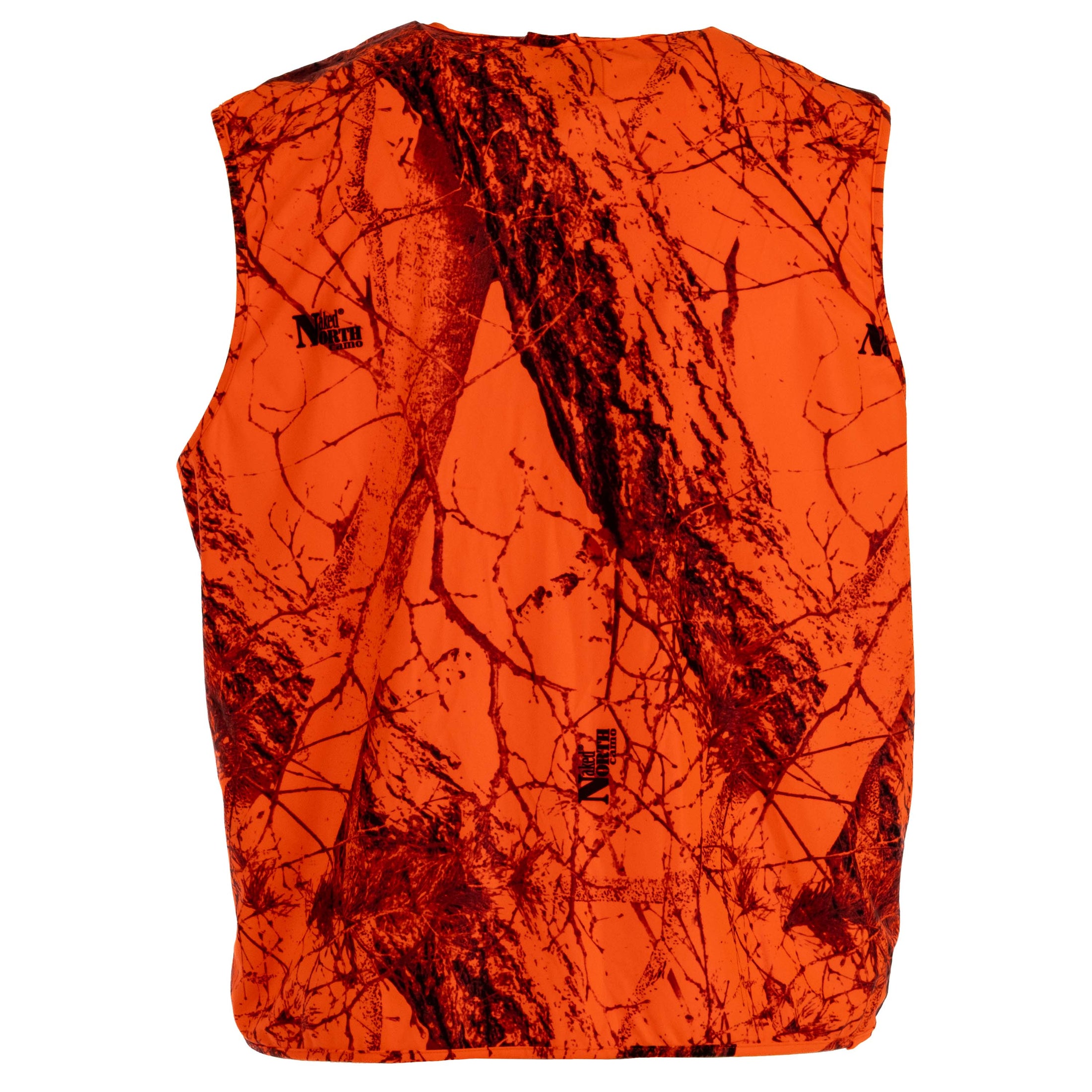 Blaze Lite Vest back view (naked north blaze orange camo)