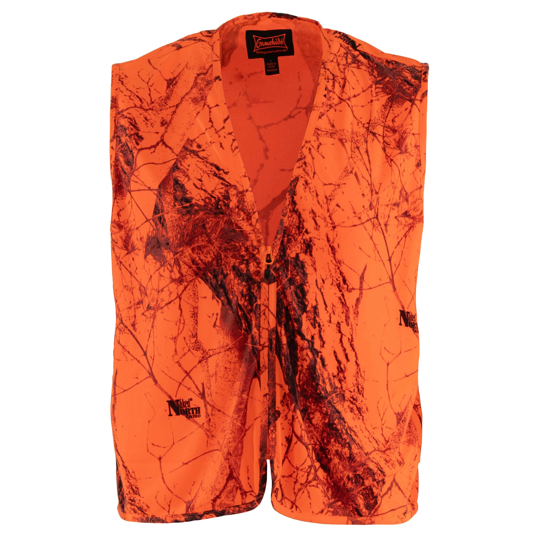 Blaze Lite Vest front view (naked north blaze orange camo)