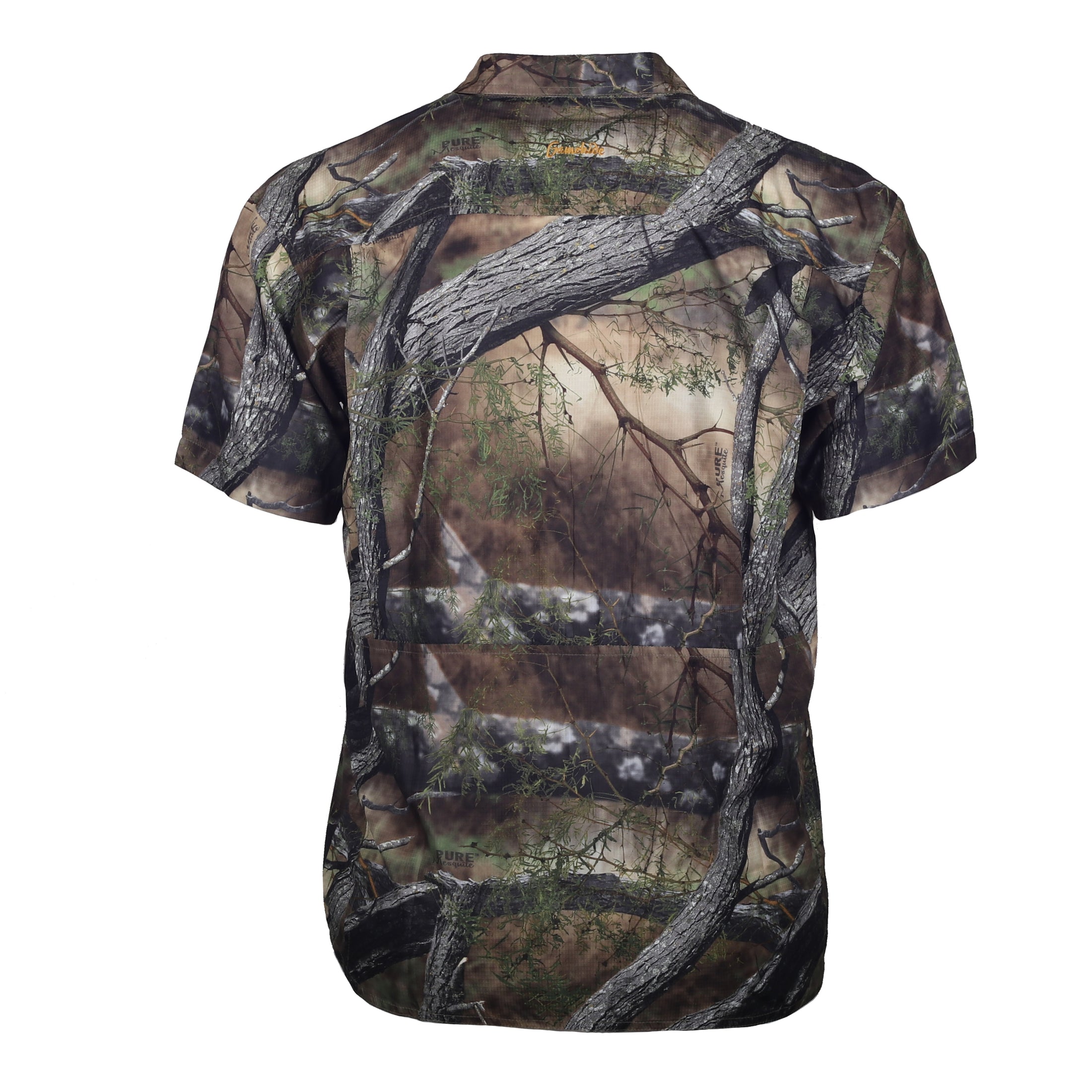 Short Sleeve super light hunt shirt - back (pure mesquite)