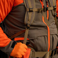 Load image into Gallery viewer, upland strap vest close up of shoulder strap adjustment

