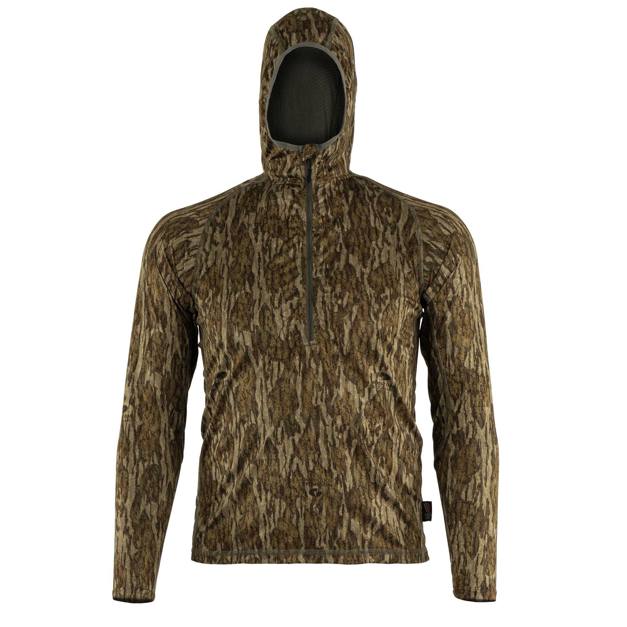 ElimiTick AeroFlex Bug Proof Lightweight Stretch Hoodie Front - (mossy oak new bottomland)