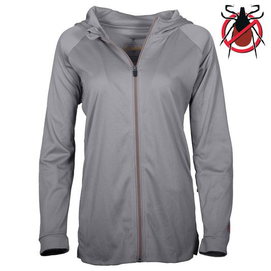 Gamehide Womens ElimiTick Full Zip Jacket - Tick - Gray 