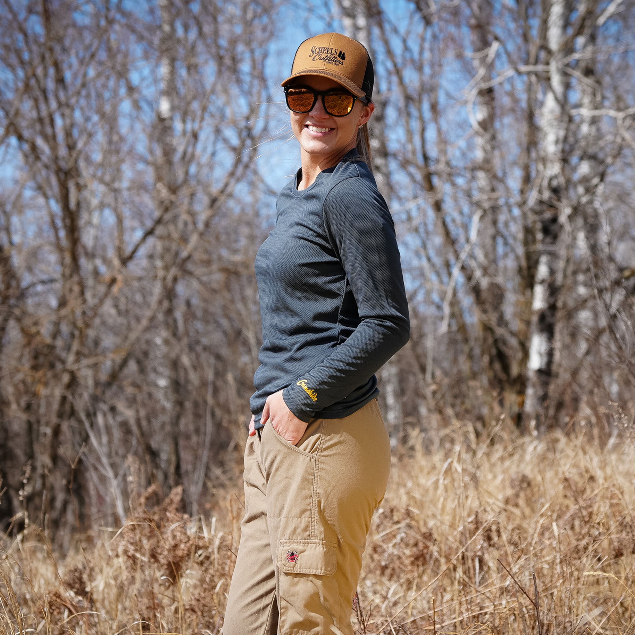 Gamehide Elimitick Women's Long Sleeve Tech Shirt - Lifestyle - Charcoal