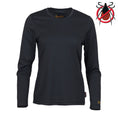 Load image into Gallery viewer, Gamehide ElimiTick Womens Long Sleeve Shirt Front View - Tick - Charcoal
