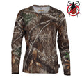 Load image into Gallery viewer, Gamehide ElimiTick Womens Long Sleeve Shirt Front View - Tick - Realtree Edge
