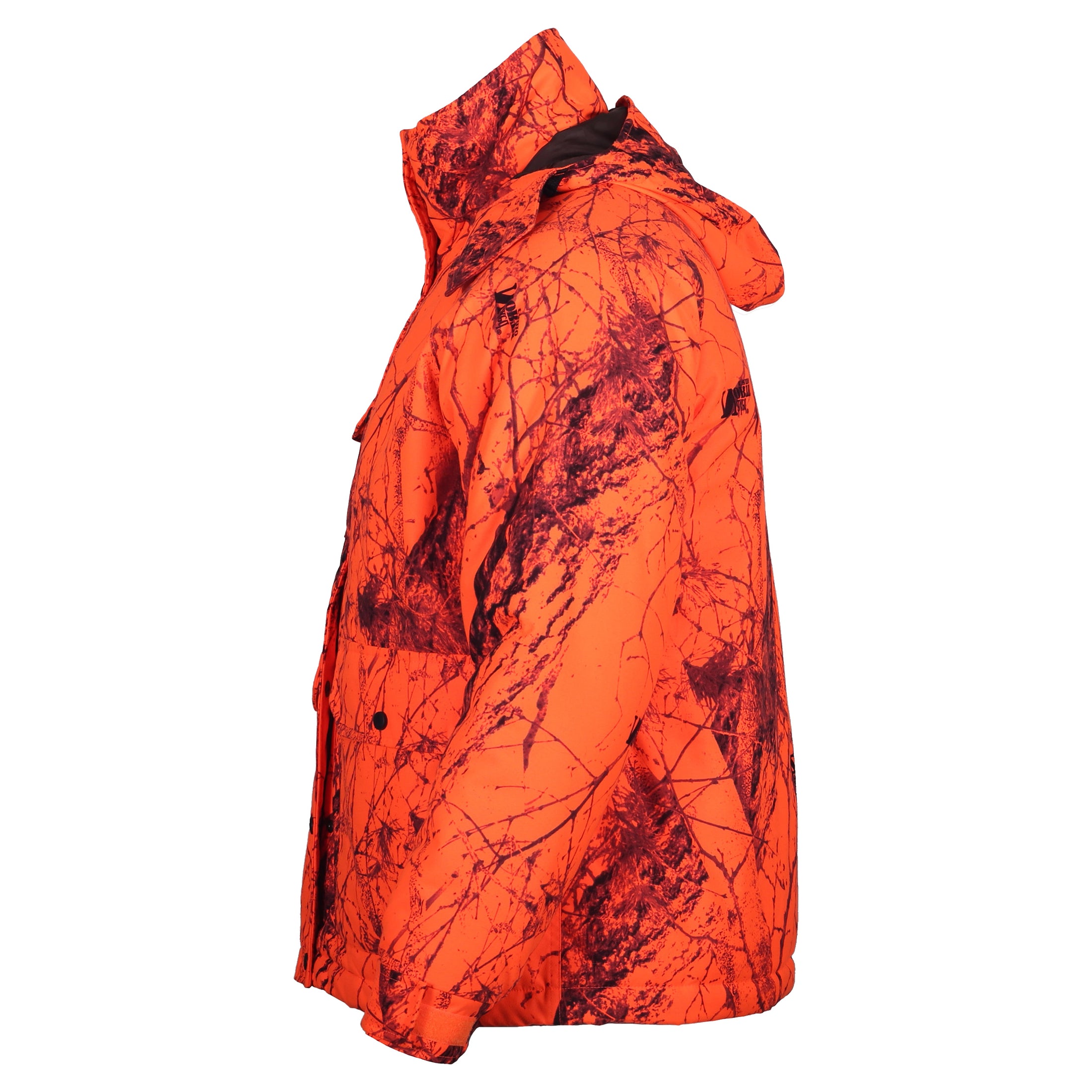 Deerhunter Parka - Side View - Naked North Blaze Orange Camo