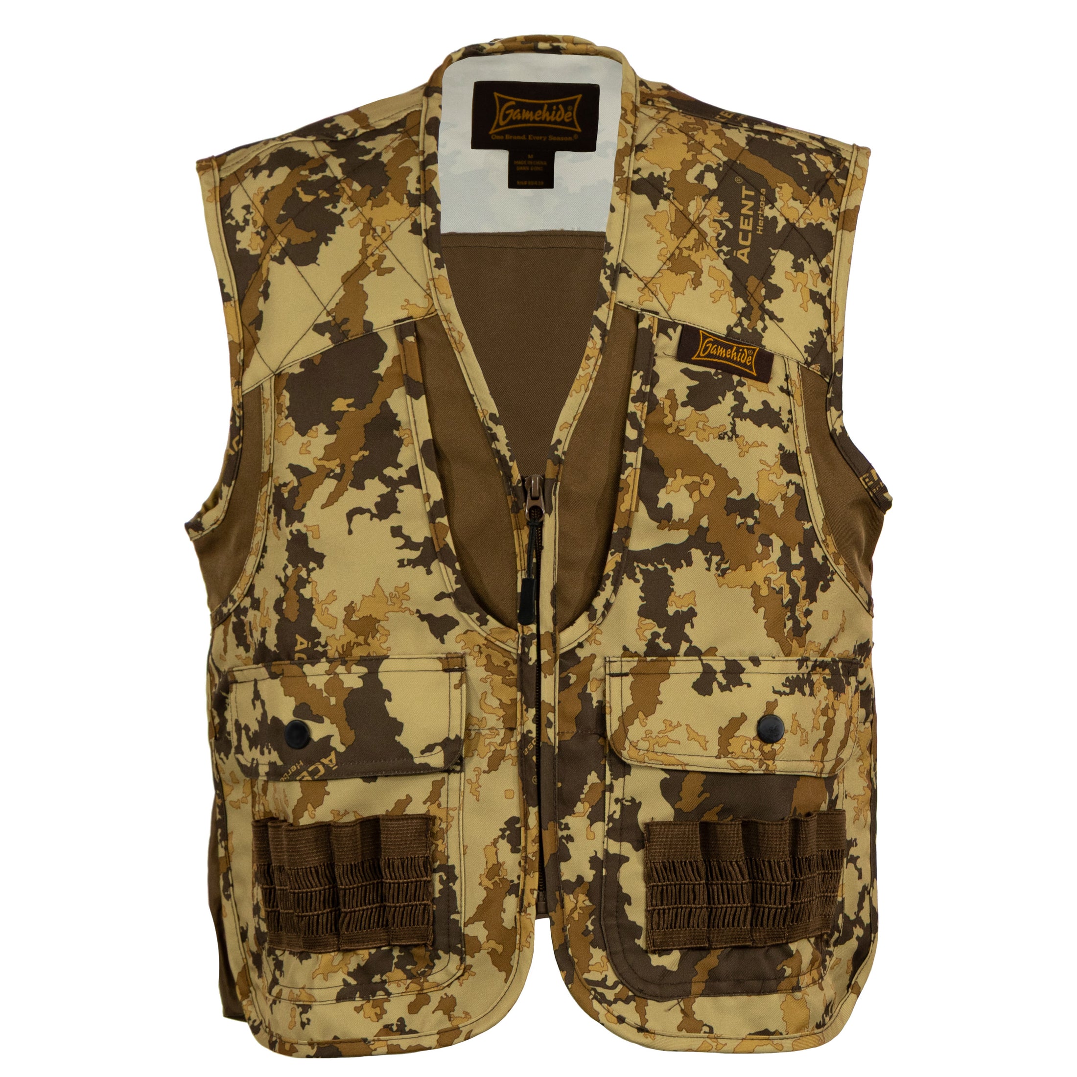 Gamehide - Youth Front Loader Vest - Front View - Acent Herbosa